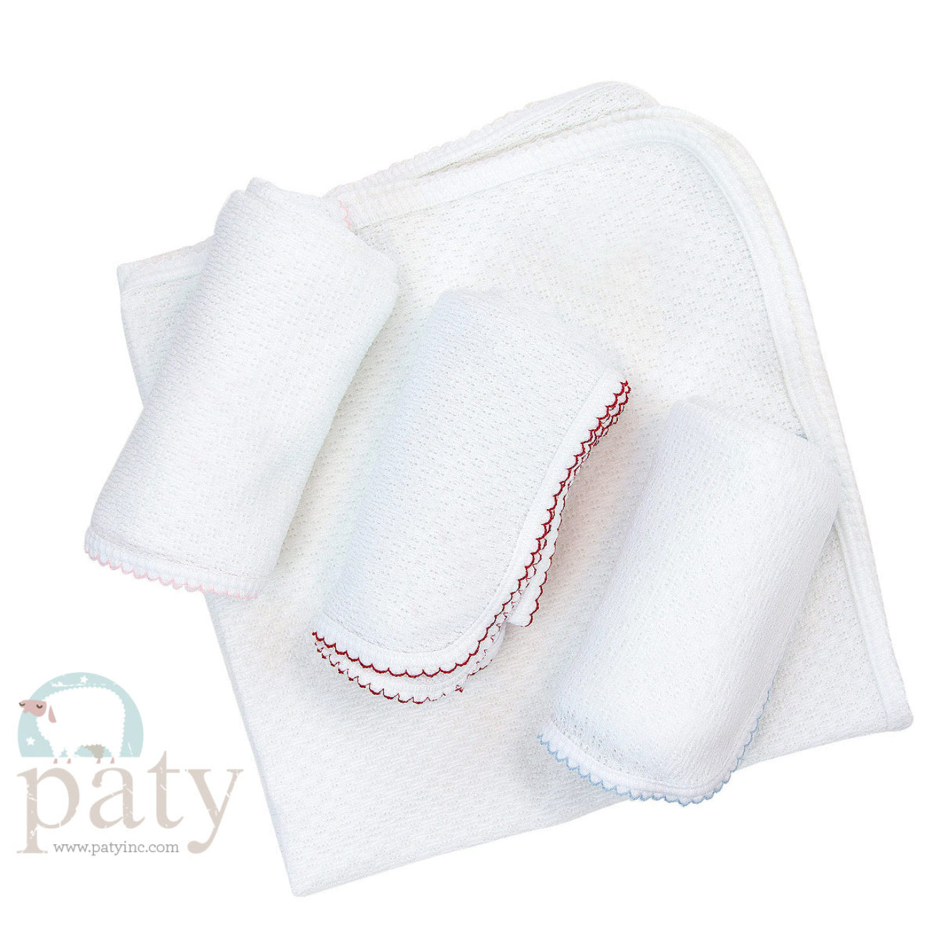 Paty Receiving Blanket - White